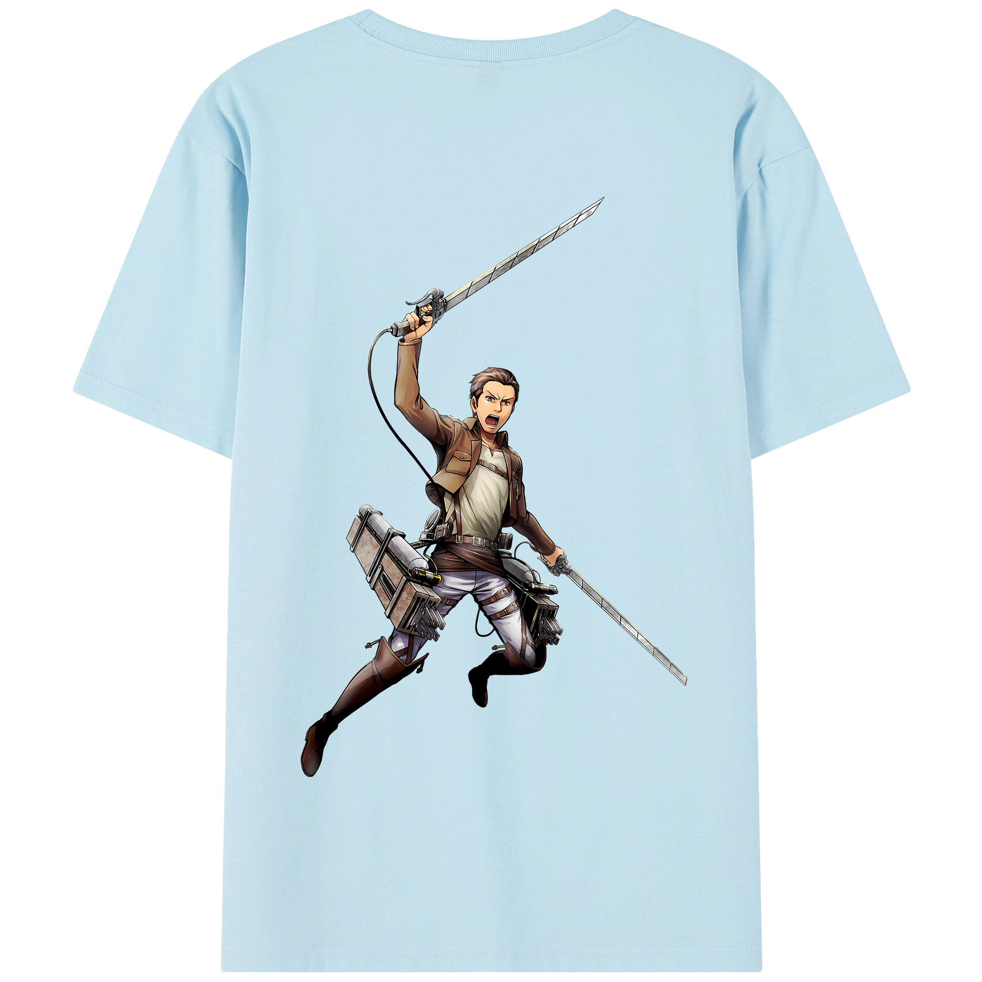 （画像用） 進撃の巨人 Attack on Titan 綿100％半袖Tシャツ（背面プリント）